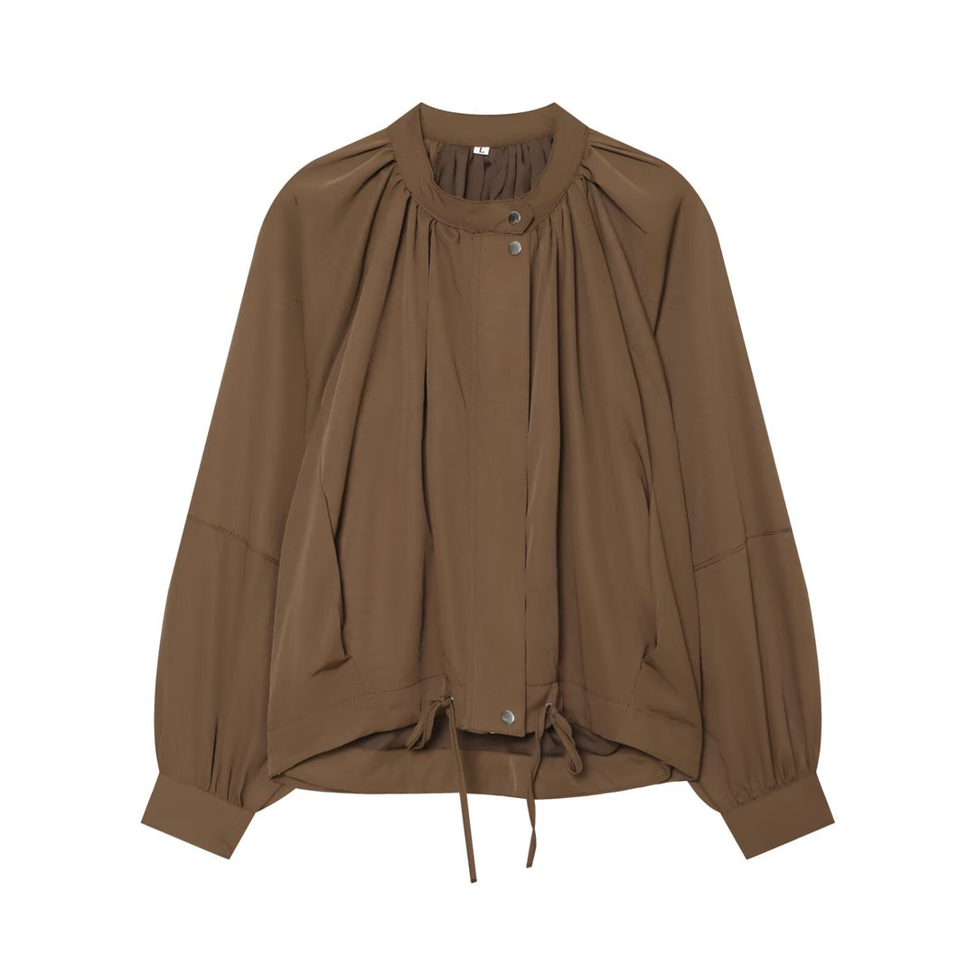 Damen Leichte Blousonjacke mit Rundhals, geraffter Passe und Tunnelzug Echo Archiv