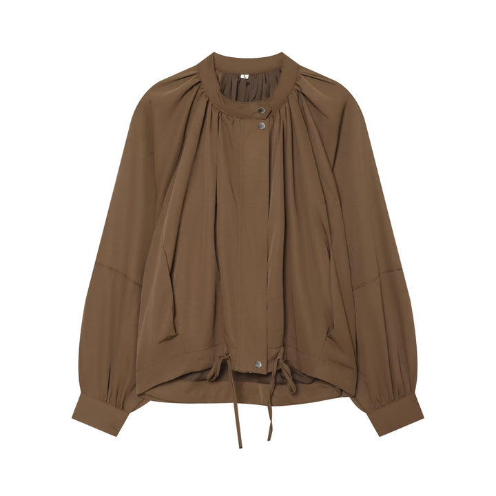 Damen Leichte Blousonjacke mit Rundhals, geraffter Passe und Tunnelzug Echo Archiv