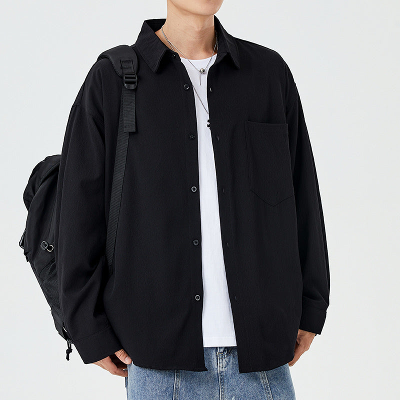 Herren lässiges Overshirt mit Brusttasche Echoarchiv