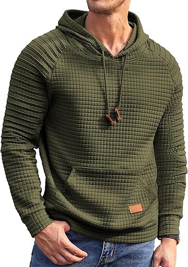 Herren Kapuzenpullover mit strukturiertem Stoff und lässigem Schnitt Echoarchiv