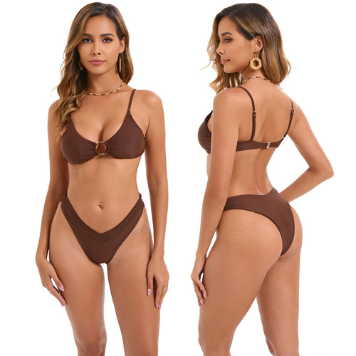 Damen Triangel-Bikini mit modischem Ring-Detail Echo Archiv