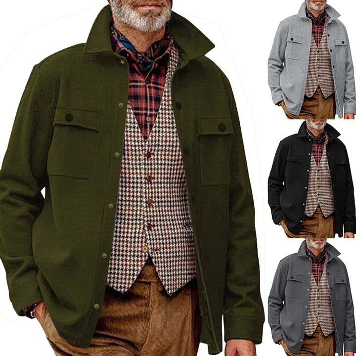 Herren modische Hemdjacke mit praktischen Taschen Echoarchiv