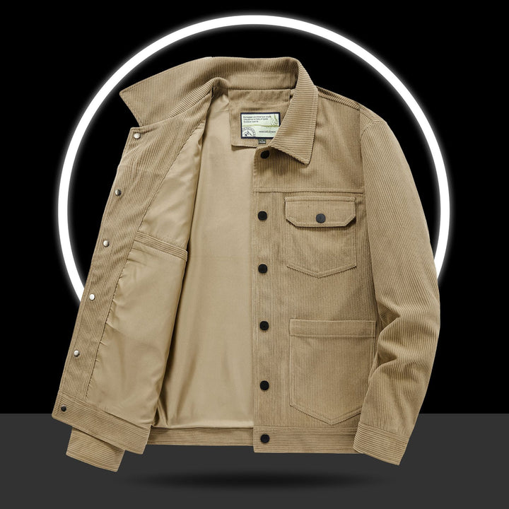 Herren Lässige Cordjacke mit Praktischen Taschen Echo Archiv