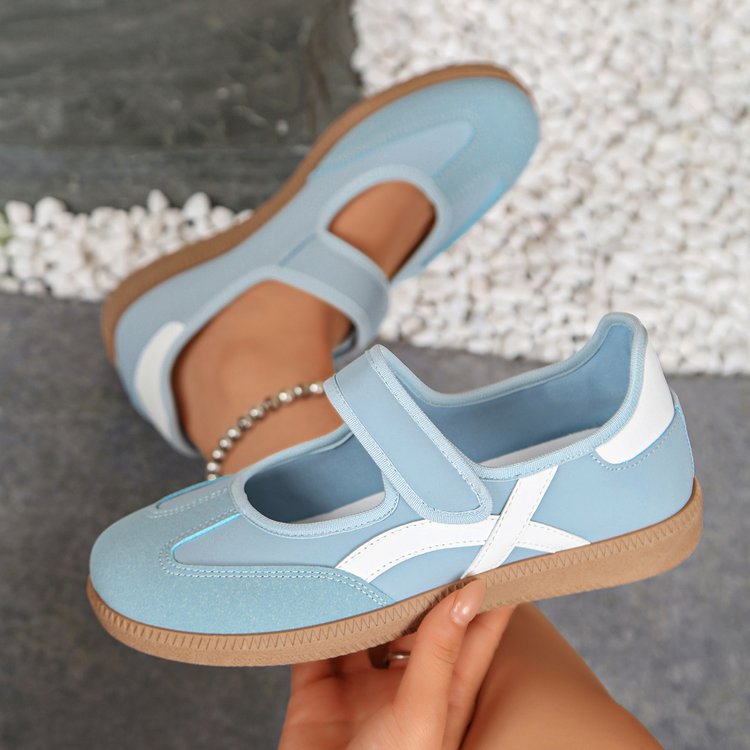 Damen Mary-Jane-Sneaker mit Klettverschluss und gepolstertem Komfortfußbett – Névara