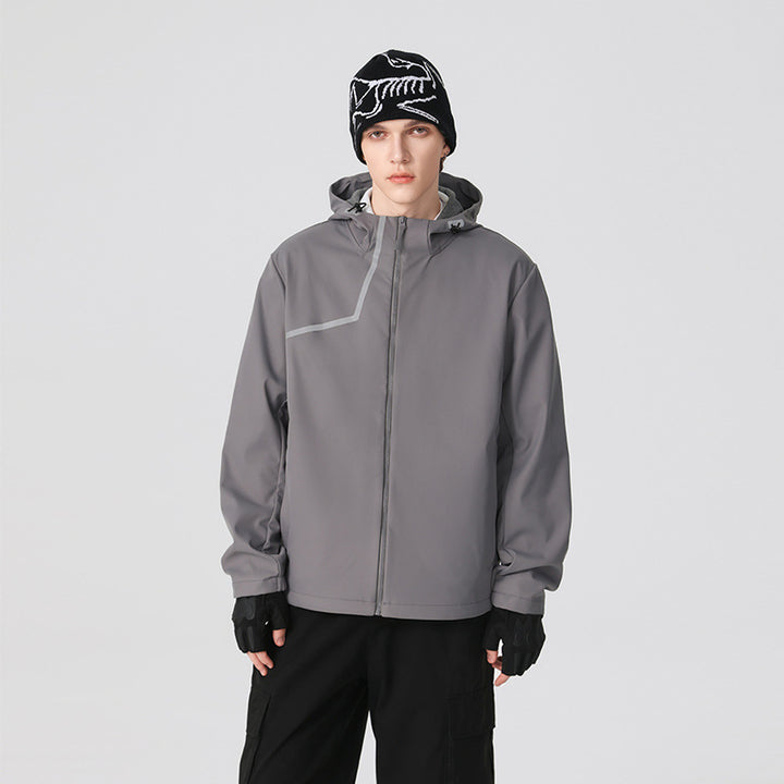 Herren Technische Softshelljacke mit verstellbarer Kapuze und winddichter Membran Echo Archiv