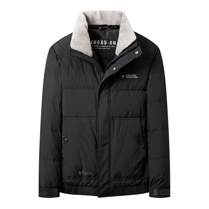 Herren Kurzsteppjacke mit Teddykragen und winddichter Thermoisolierung Echo Archiv