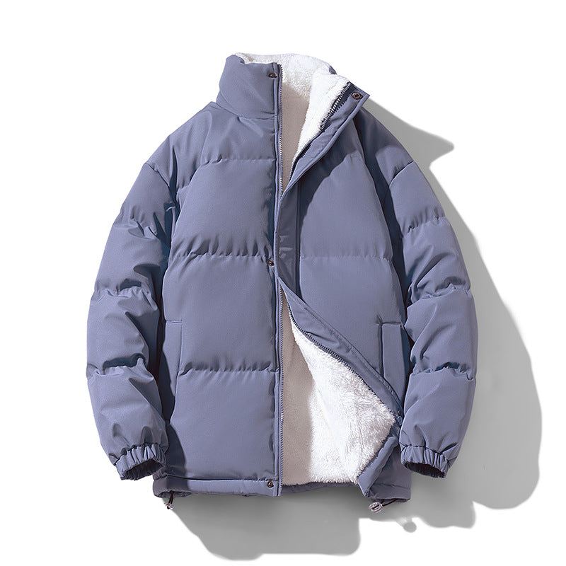 Herren kompakte Thermo-Puffer-Jacke mit weichem Teddy-Futter, hochstehendem Kragen und verstellbarem Kordelzug – Marzano