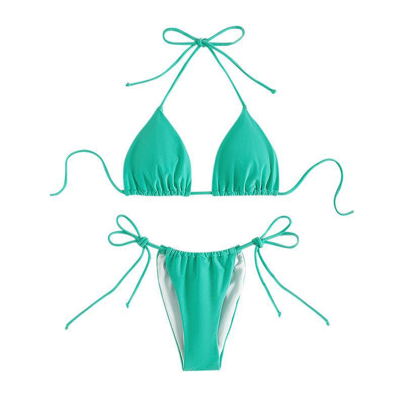 Damen Triangel-Bikini mit verstellbaren Schnürdetails und elastischem Bund Echo Archiv