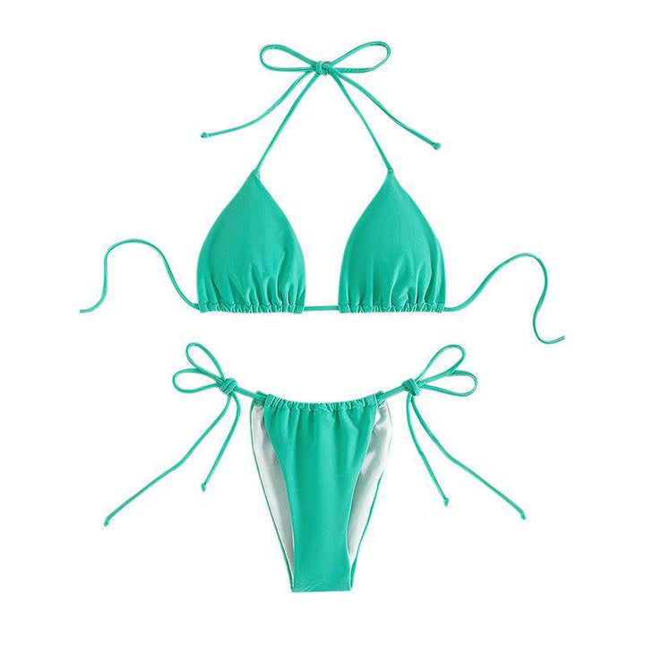 Damen Triangel-Bikini mit verstellbaren Schnürdetails und elastischem Bund Echo Archiv