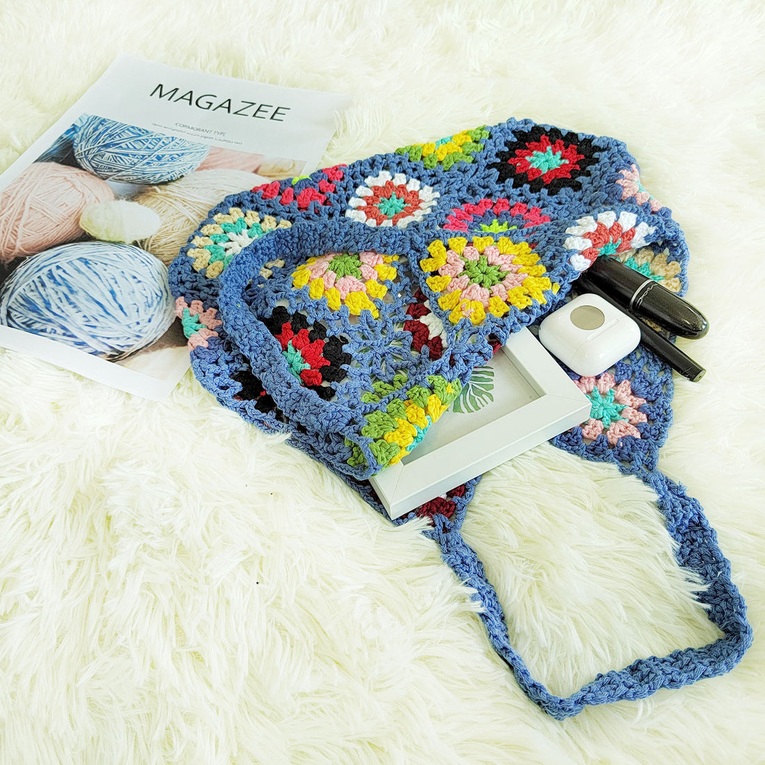 Damen Handgefertigte Häkel-Shopper-Tasche – Avelisse