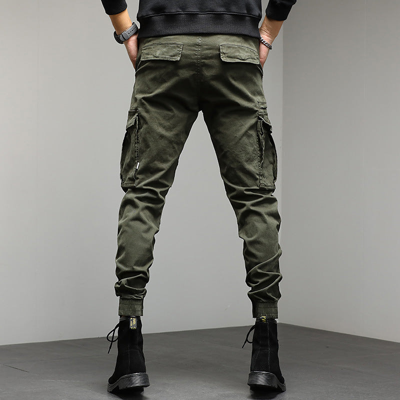 Herren Cargo-Joggerhose im Utility-Stil mit Bündchen und Mehrfachtaschen – Bravaro