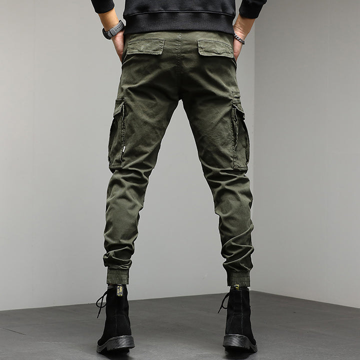 Herren Cargo-Joggerhose im Utility-Stil mit Bündchen und Mehrfachtaschen – Bravaro