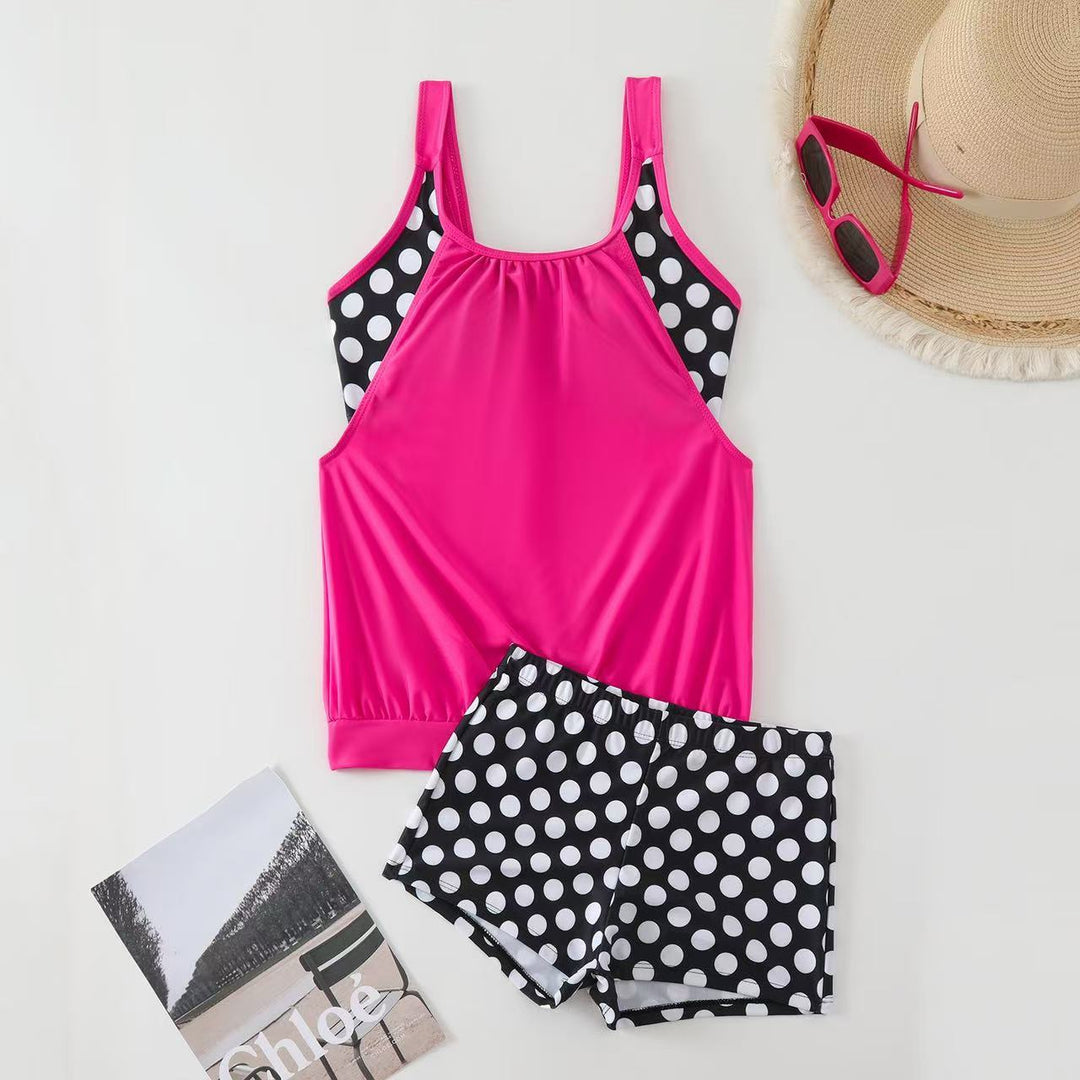 Damen Sportlicher Tankini mit Polka-Dot-Design Echo Archiv