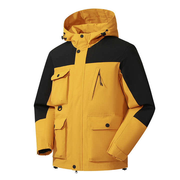 Herren technische Outdoorparka mit Kapuze, wasserabweisender Shell und Mehrfachtaschen Echo Archiv