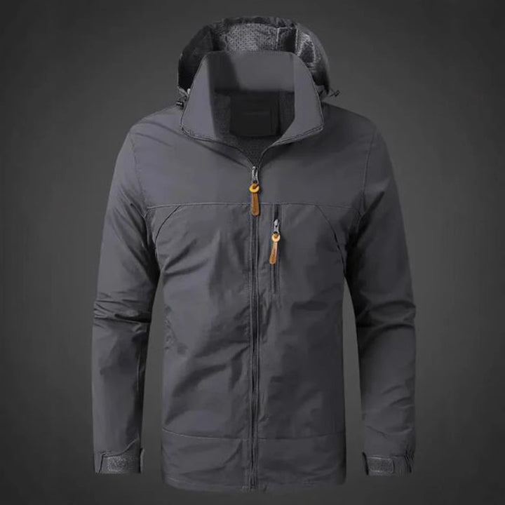 Herren Wetterfeste Funktionsjacke mit verstellbarer Kapuze Echoarchiv