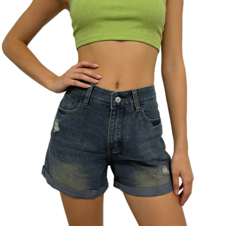 Damen modische High-Waist Shorts aus Bio-Denim Echo Archiv