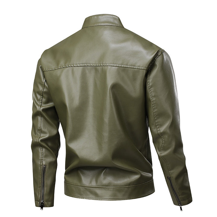 Herren stylische Bikerjacke mit innovativen Steppdetails Echoarchiv