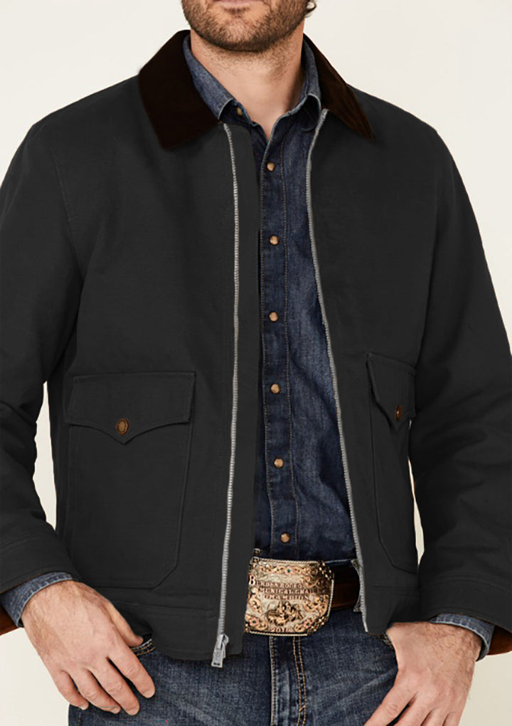 Herren Baumwolljacke mit robustem Stehkragen und praktischen Taschen Echoarchiv