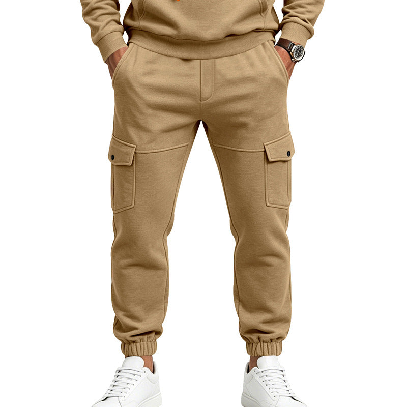 Herren Cargo-Jogginghose mit aufgesetzten Klappentaschen und elastischem Bündchen Echoarchiv