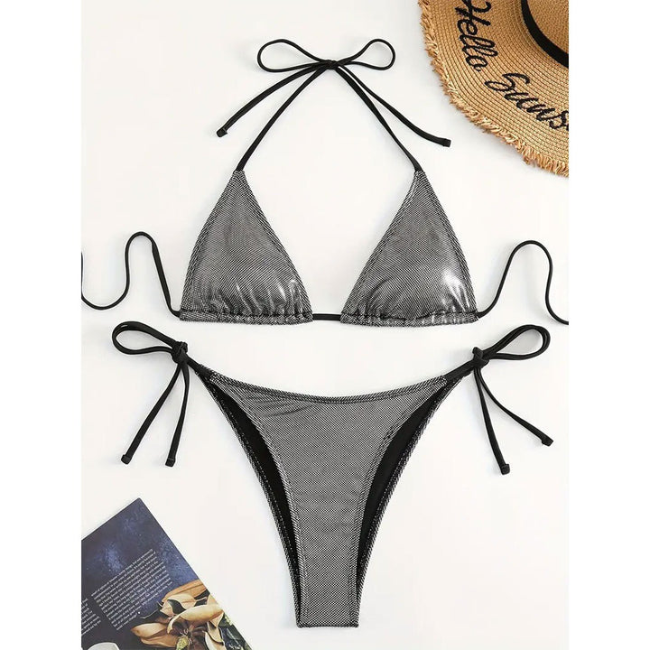 Damen Netz-Bikini-Set mit verstellbarem Design Echo Archiv