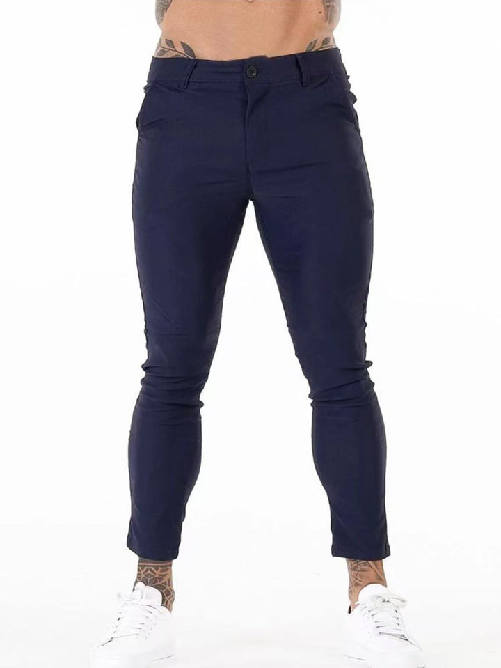 Herren Slim-Fit Chinohose mit elastischem Bund und praktischen Taschen Echoarchiv