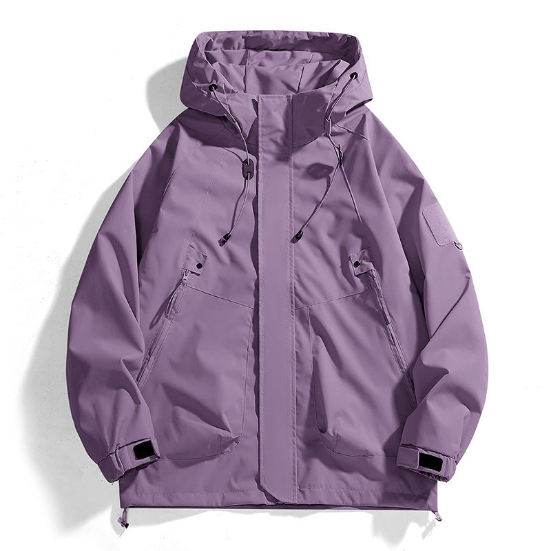Damen Outdoor-Jacke mit verstellbarer Kapuze und atmungsaktiven Einsätzen Echoarchiv