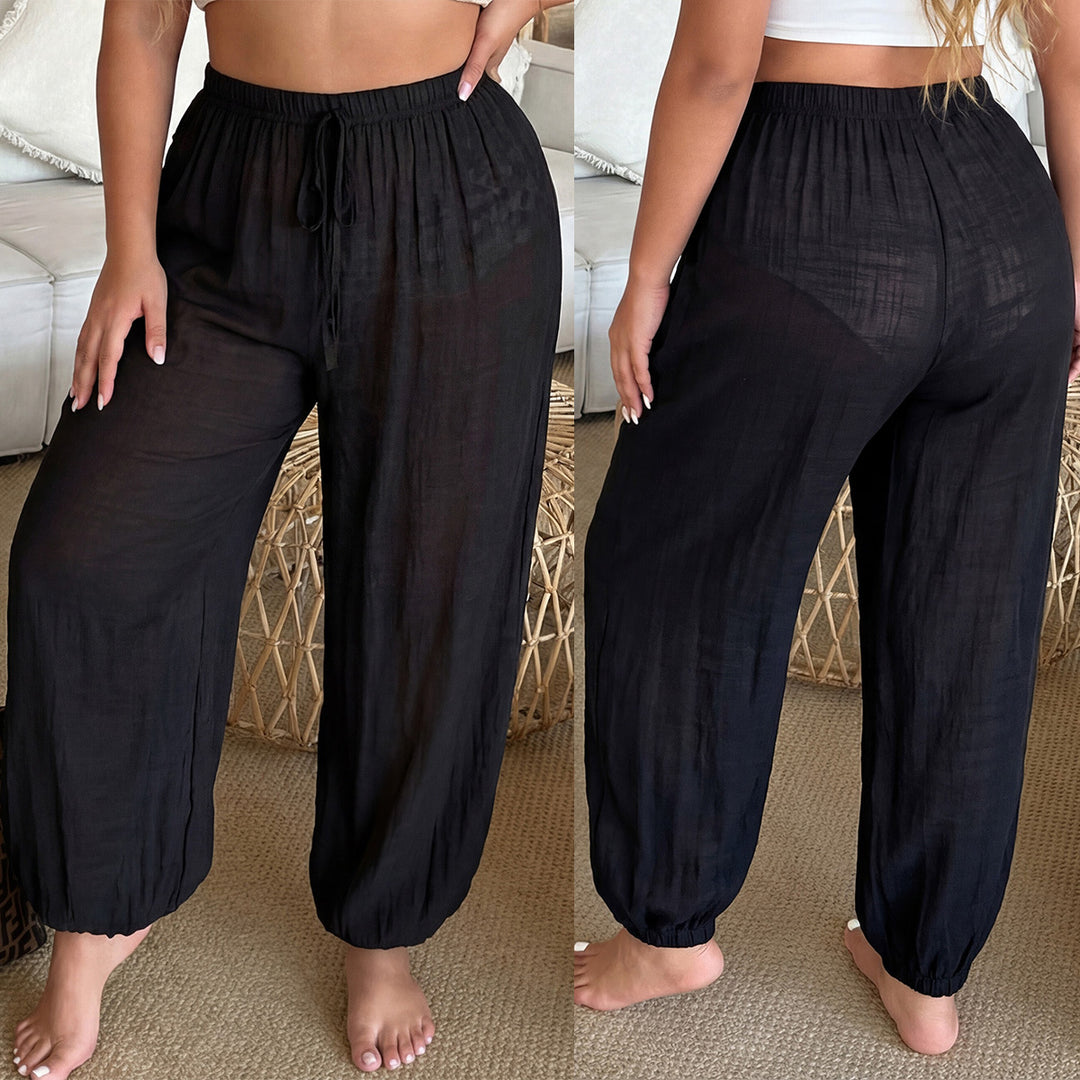 Damen luftige Freizeithose mit elastischem Bund Echo Archiv
