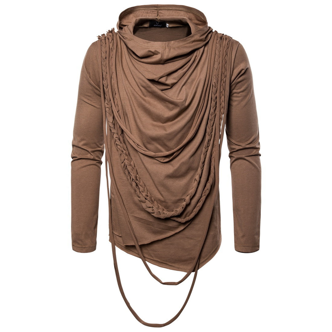 Herren asymmetrisches Kapuzenshirt mit dekorativen Details Echoarchiv