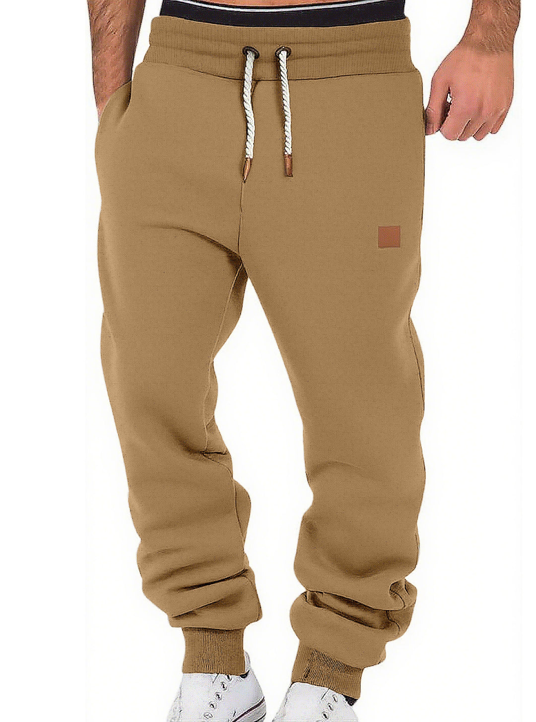 Herren Relax-Fit Fleece-Jogginghose mit Bündchen und Kordelzug Echoarchiv