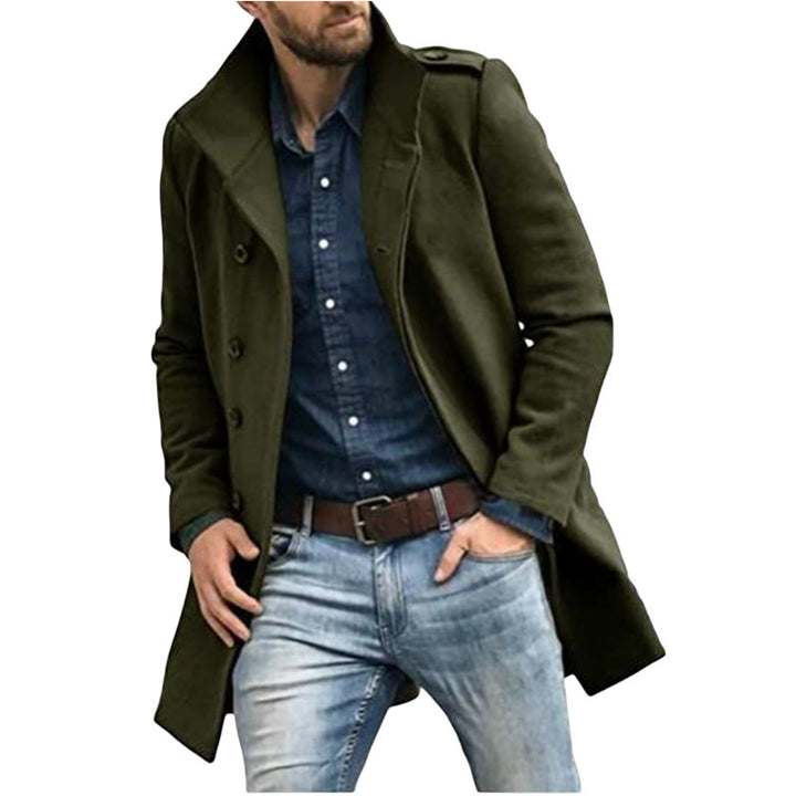 Herren eleganter Trenchcoat mit doppelter Knopfleiste und praktischem Innenfutter Echoarchiv
