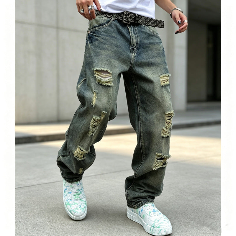 Herren Lässige Ripped Jeans Echoarchiv