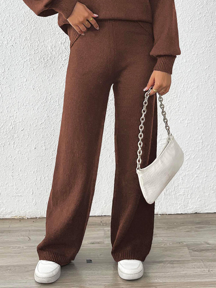 Damen lässige Strickhose mit weitem Schnitt Echo Archiv