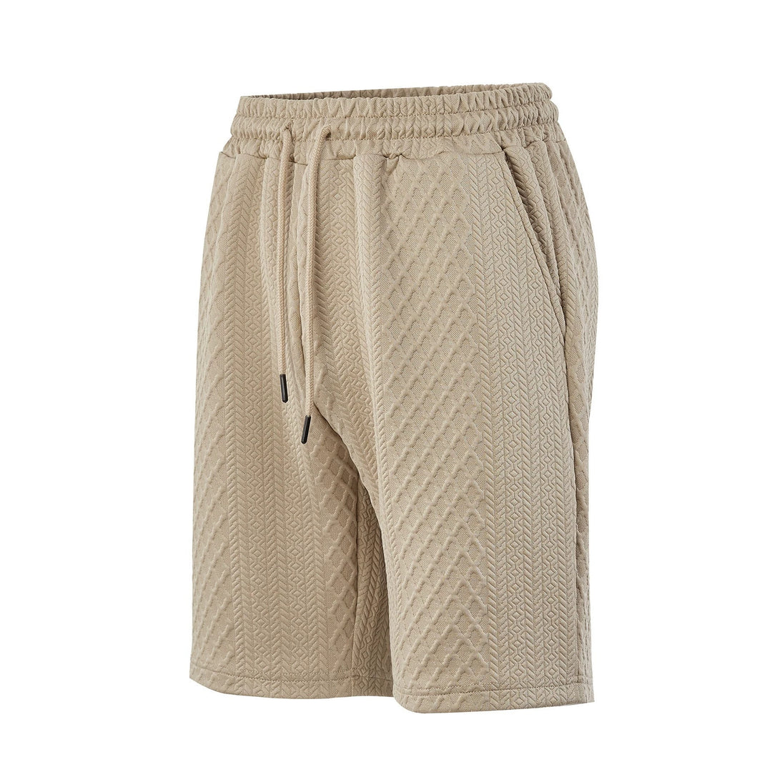 Herren nan strukturierte Lounge-Shorts mit Elastikbund Tunnelzug und seitlichen Eingrifftaschen Echo Archiv