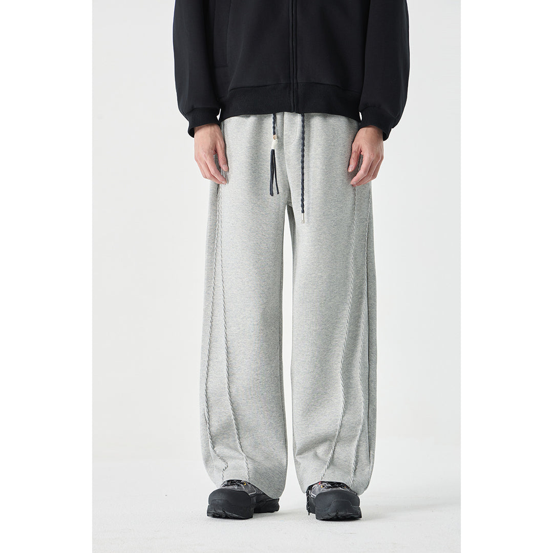 Damen Weite High‑Waist Jogginghose mit Ziernähten und Kordelzug Echoarchiv