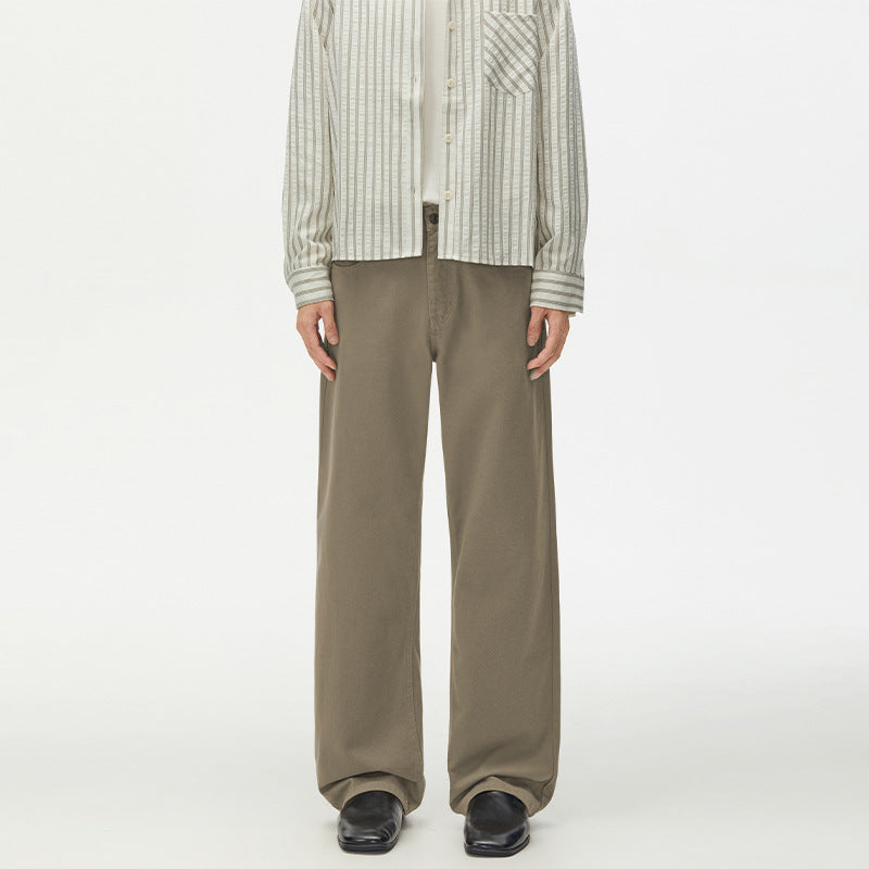 Herren Weitgeschnittene Chinohose aus Baumwoll-Twill mit tiefem Schritt Echo Archiv