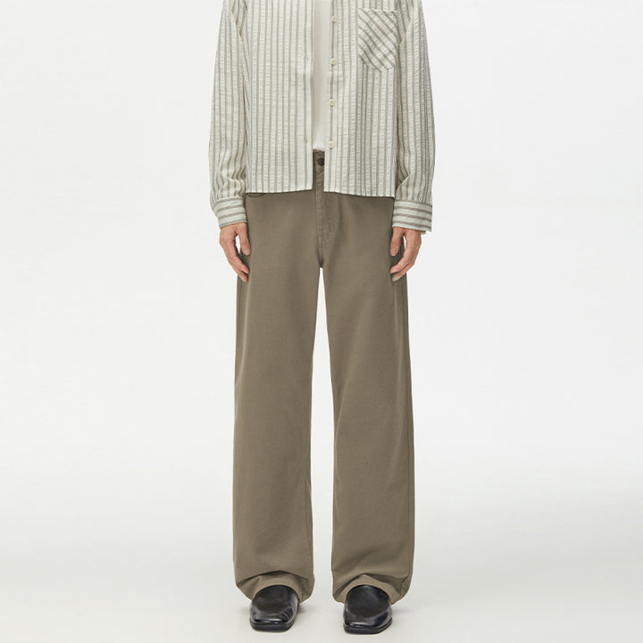 Herren Weitgeschnittene Chinohose aus Baumwoll-Twill mit tiefem Schritt Echo Archiv