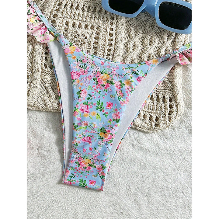 Damen Bikini mit floralen Rüschen und trendigem Design Echo Archiv