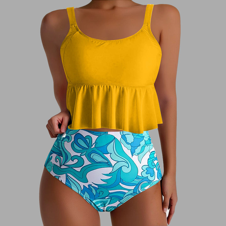 Damen Tankini-Set mit floralen Akzenten und Rüschen Echo Archiv