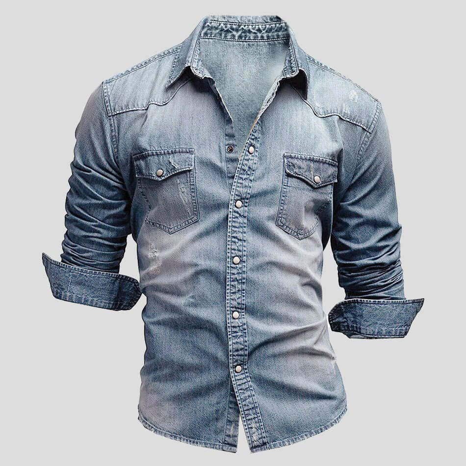 Herren Klassisches Denim Hemd – Arvello