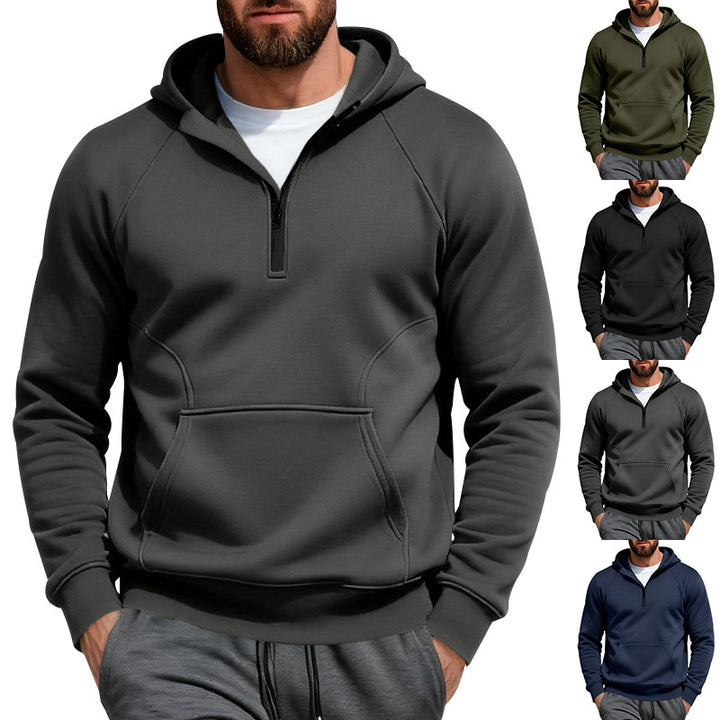 Herren sportlicher Kapuzenpullover mit modernem Reißverschluss und praktischen Taschen Echoarchiv