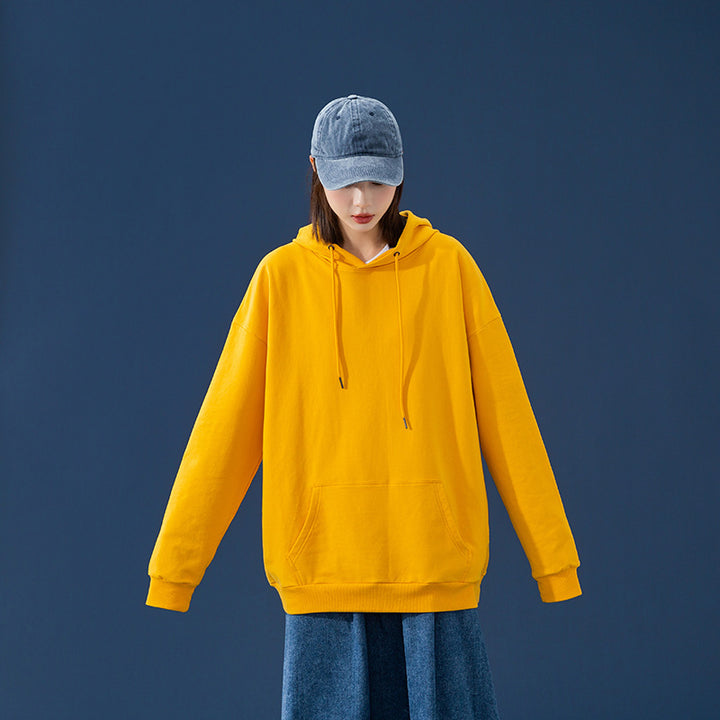 Damen Oversize-Kapuzenpullover mit Kängurutasche, tiefem Schulterfall und verstellbarer Kordel Echoarchiv
