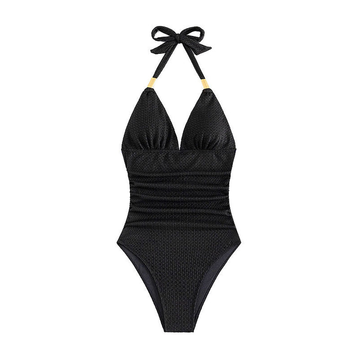 Damen Eleganter V-Ausschnitt Einteiler Badeanzug Echo Archiv