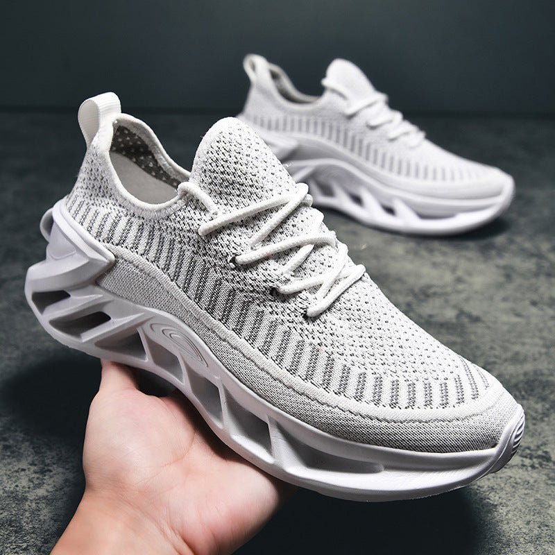 Unisex atmungsaktive Strick‑Runner mit skulpturierter Hohlkammer‑Plattform und flexibler Trail‑Laufsohle – Tavélo