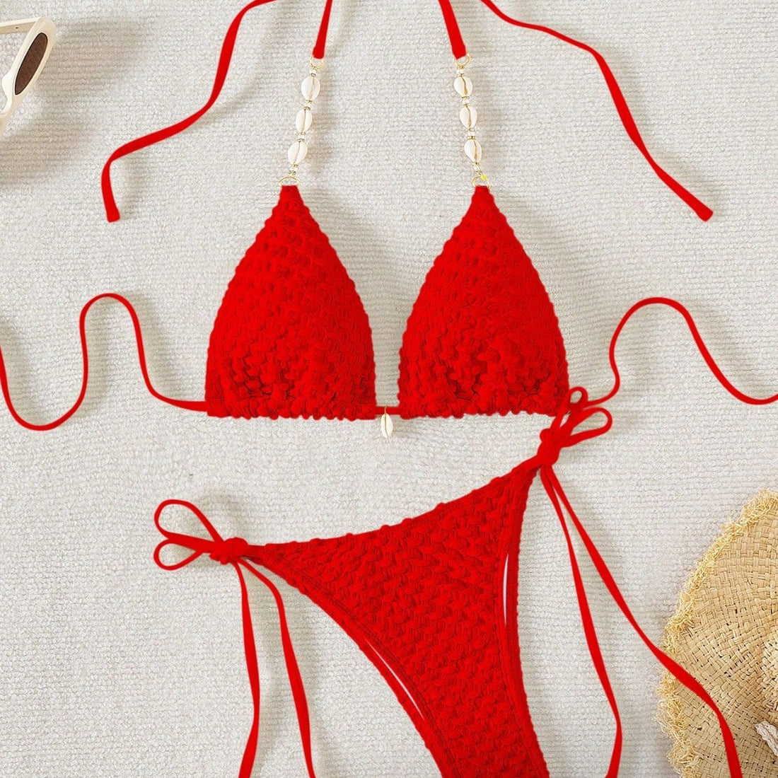 Damen Triangel-Bikini mit Muscheldetails – Maréssa