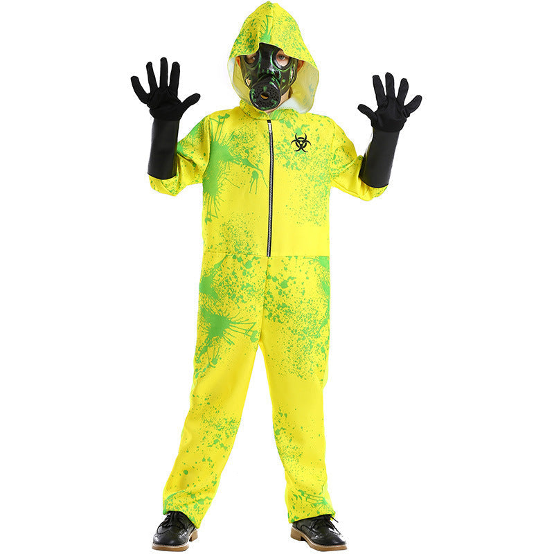 Unisex Sicherheitsanzug mit Kapuze und Gasmaske Echo Archiv