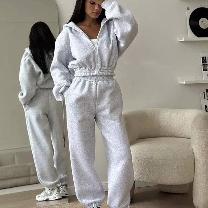 Damen Sportlicher Hoodie-Overall Echo Archiv