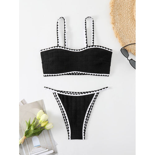 Damen Bikini-Set mit raffinierter Struktur und verstellbaren Trägern Echo Archiv