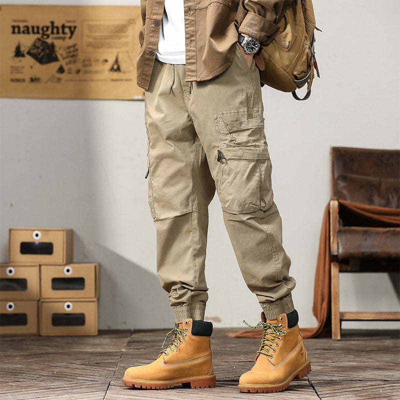 Herren Robust-Canvas Cargo-Jogger mit elastischem Komfortbund, Sicherheits-Pattentaschen und Knieabnähern Echo Archiv