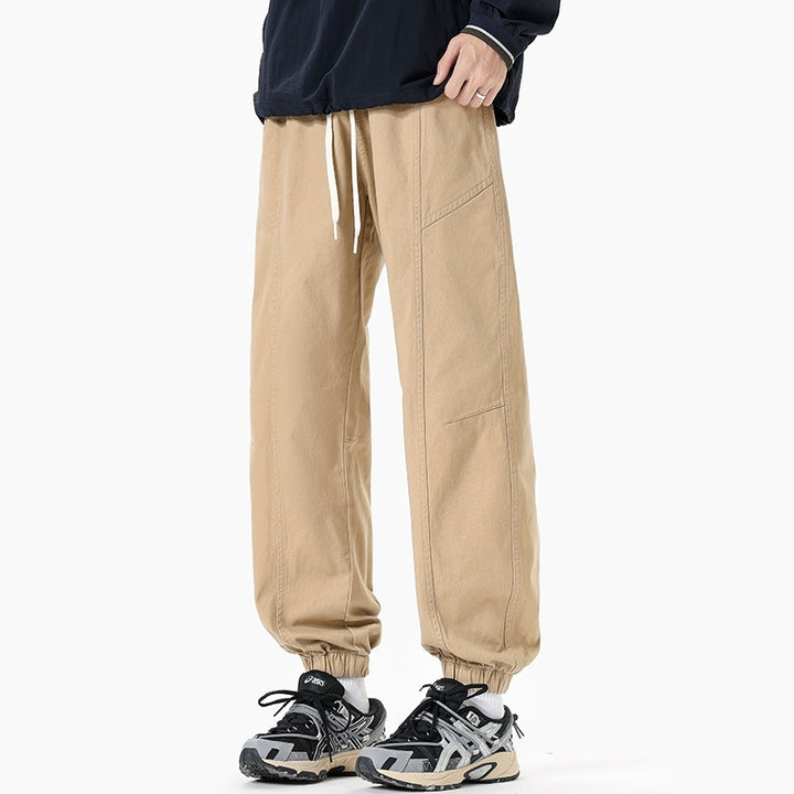 Herren Oversized Utility-Jogginghose aus robustem Baumwollmix mit Kordelbund, seitlichen Cargo‑Taschen & gerippten Bündchen Echoarchiv