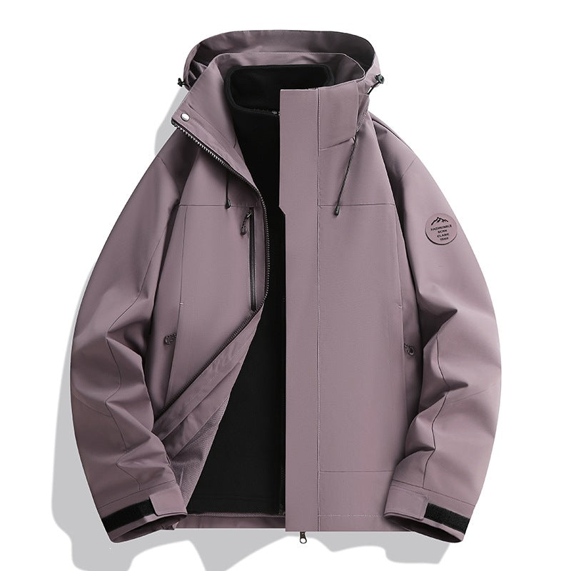 Herren Wetterfeste Softshelljacke mit Fleece‑Innenfutter, verstellbarer Kapuze & Reißverschluss‑Brusttasche Echoarchiv